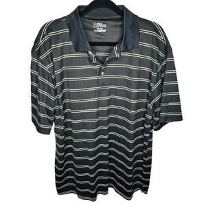 PGA Tour Golf Polo Short Sleeve Shirt Mens Black Size XL